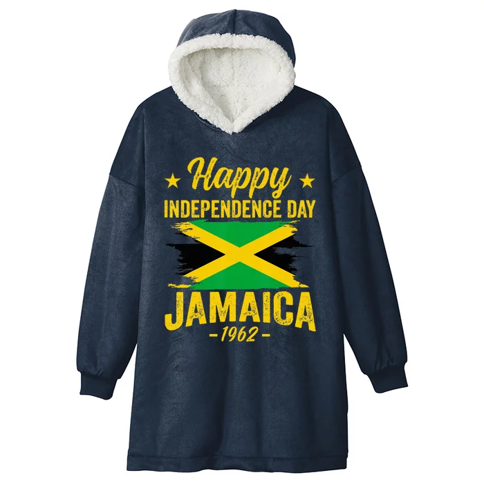 Happy Independence Day Jamaica 1962 Proud Jamaican Hooded Wearable Blanket