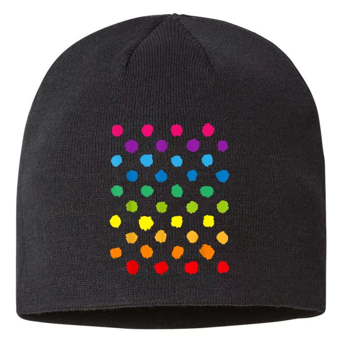 Happy International Dot Day Teacher Dots 8 1/2in Sustainable Knit Beanie