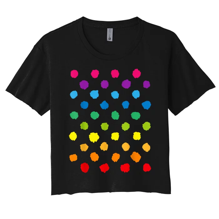 Happy International Dot Day Teacher Dots Women's Crop Top Tee