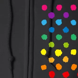 Happy International Dot Day Teacher Dots Full Zip Hoodie