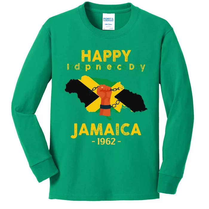 Happy Independence Day Jamaica 1962 Kids Long Sleeve Shirt