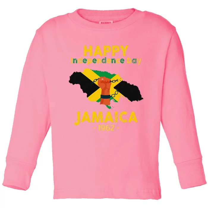 Happy Independence Day Jamaica 1962 Toddler Long Sleeve Shirt