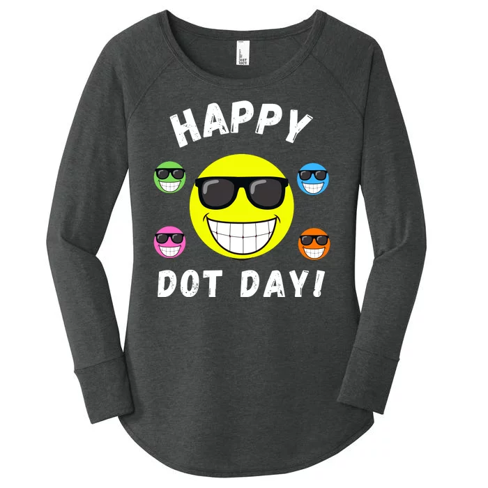 Happy International Dot Day 2024 Make Your Mark Cute Dot Women's Perfect Tri Tunic Long Sleeve Shirt