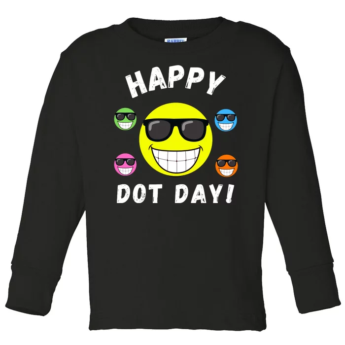 Happy International Dot Day 2024 Make Your Mark Cute Dot Toddler Long Sleeve Shirt