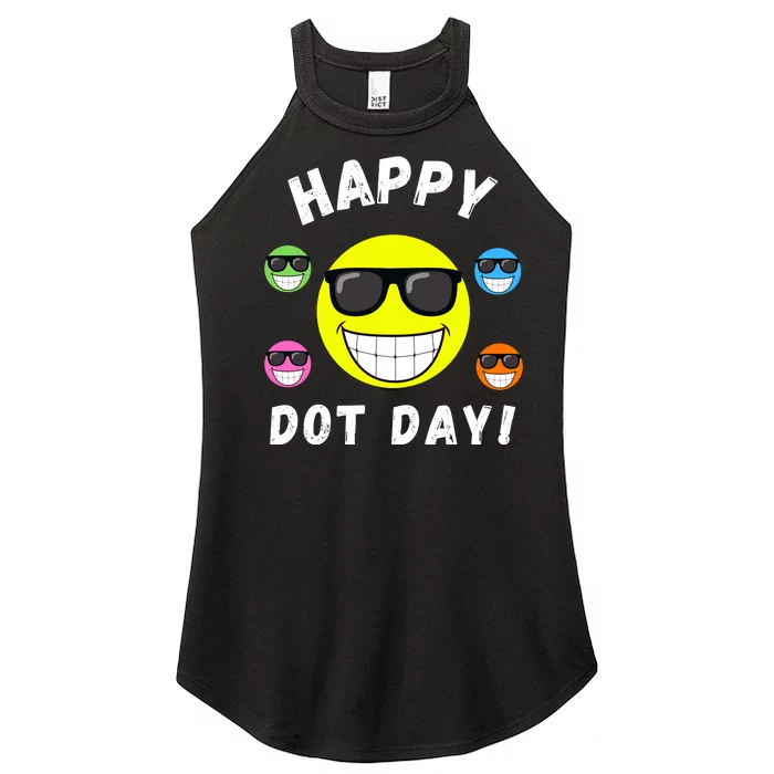 Happy International Dot Day 2024 Make Your Mark Cute Dot Women’s Perfect Tri Rocker Tank