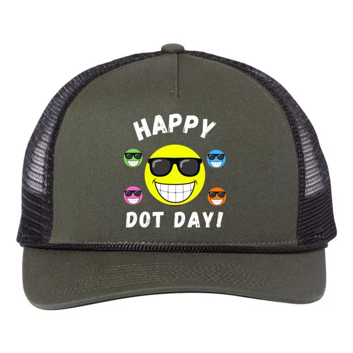 Happy International Dot Day 2024 Make Your Mark Cute Dot Retro Rope Trucker Hat Cap