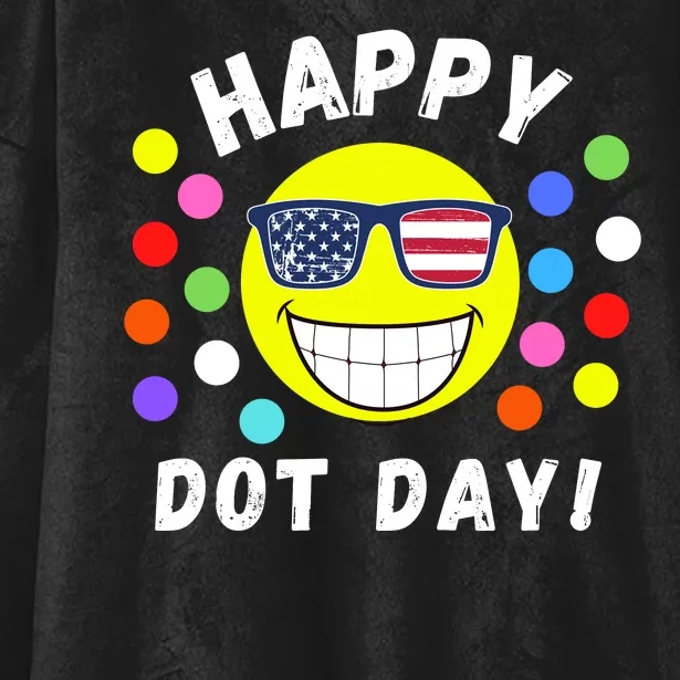 Happy International Dot Day 2024 Cute Dot Make Your Mark Hooded Wearable Blanket