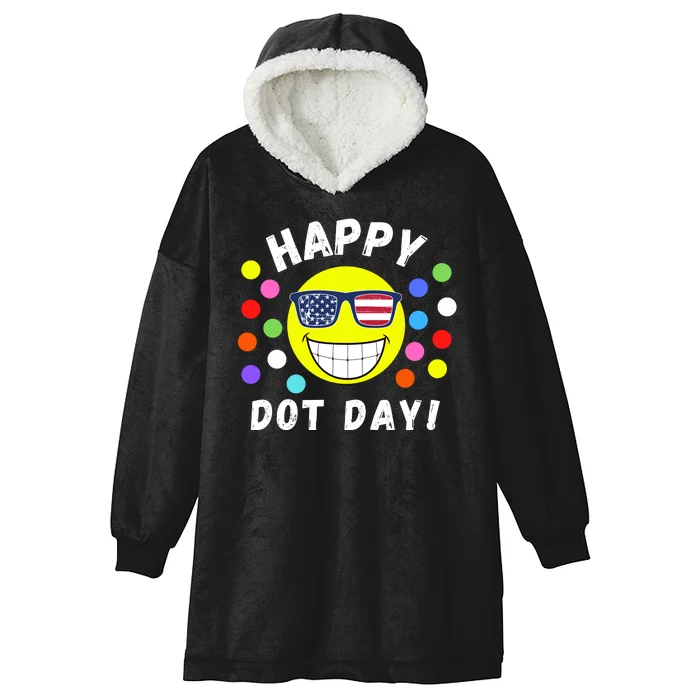 Happy International Dot Day 2024 Cute Dot Make Your Mark Hooded Wearable Blanket