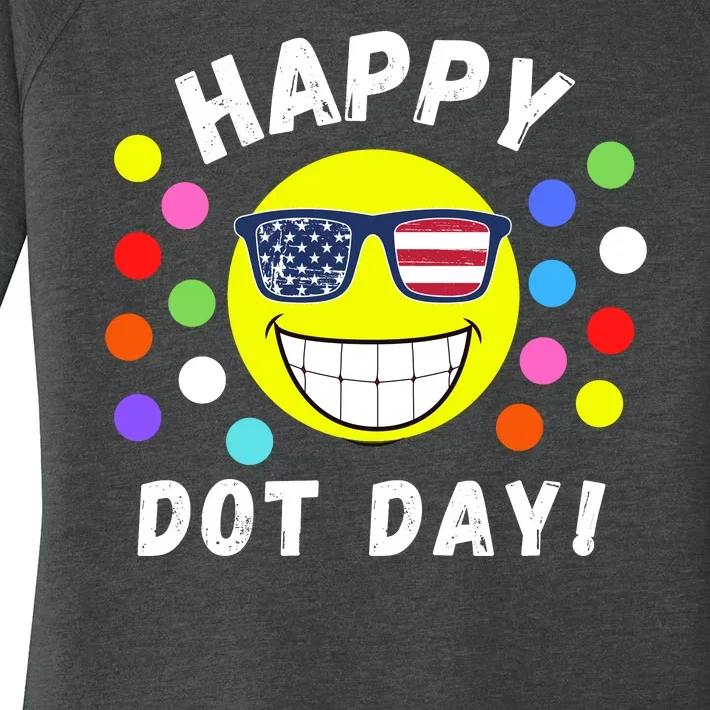 Happy International Dot Day 2024 Cute Dot Make Your Mark Women's Perfect Tri Tunic Long Sleeve Shirt