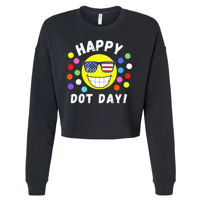 Happy International Dot Day 2024 Cute Dot Make Your Mark Cropped Pullover Crew