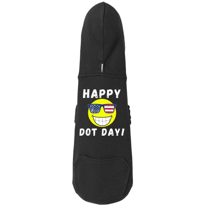 Happy International Dot Day 2024 Cute Dot Make Your Mark Dot Day 2024 Doggie 3-End Fleece Hoodie