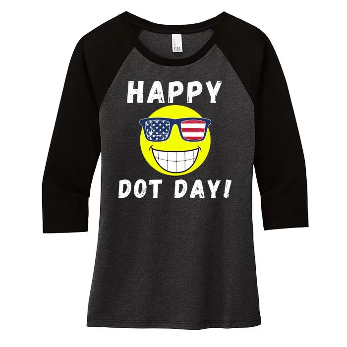 Happy International Dot Day 2024 Cute Dot Make Your Mark Dot Day 2024 Women's Tri-Blend 3/4-Sleeve Raglan Shirt