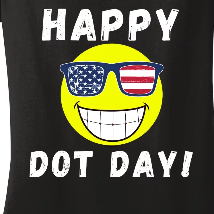 Happy International Dot Day 2024 Cute Dot Make Your Mark Dot Day 2024 Women's V-Neck T-Shirt