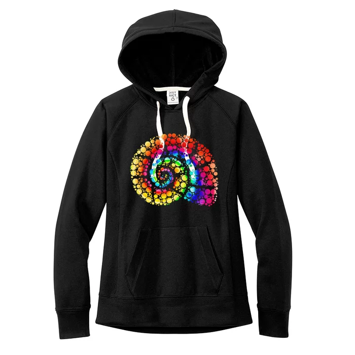 Happy International Dot Day Colorful Seashell Dots Gift Women's Fleece Hoodie