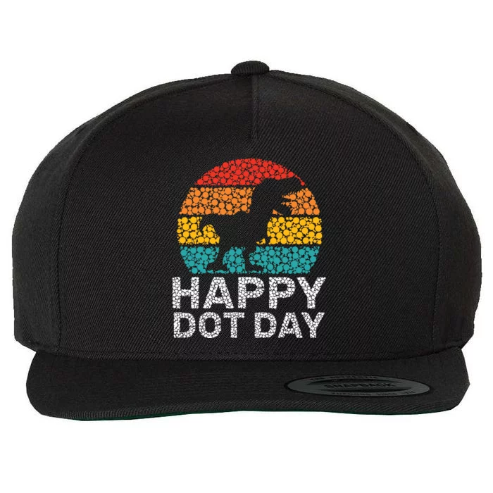 Happy International Dot Day 2024 September 15th Polka Dot Wool Snapback Cap