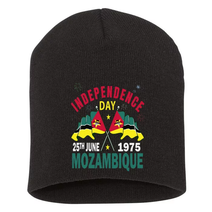 Happy Independence Day Mozambique Mozambican Flag Short Acrylic Beanie