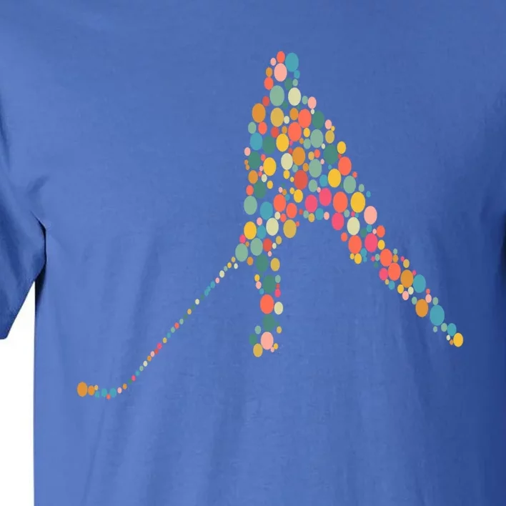 Happy International Dot Day Polka Dot Hockey Player Lover Gift Tall T-Shirt