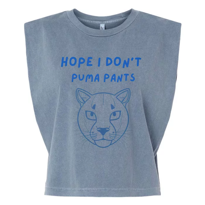 Hope I Dont Pants Funny Cat Pun Garment-Dyed Women's Muscle Tee