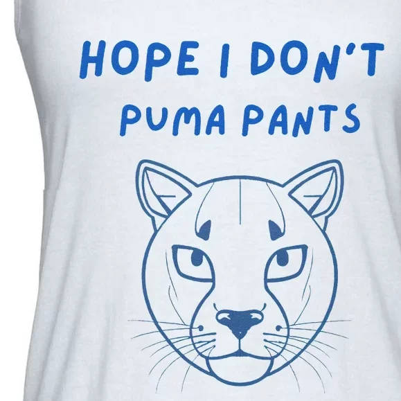 Hope I Dont Pants Funny Cat Pun Ladies Essential Flowy Tank