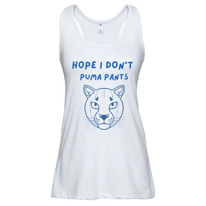 Hope I Dont Pants Funny Cat Pun Ladies Essential Flowy Tank