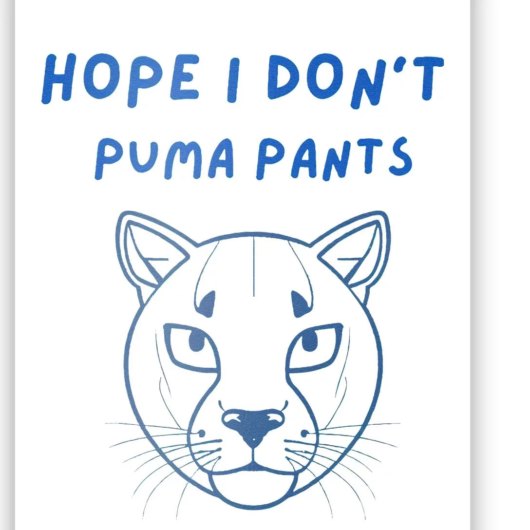 Hope I Dont Pants Funny Cat Pun Poster