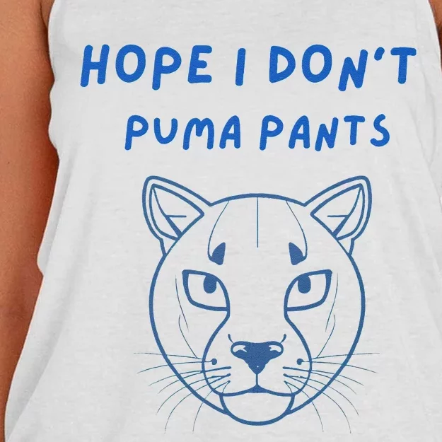 Hope I Dont Pants Funny Cat Pun Women's Knotted Racerback Tank