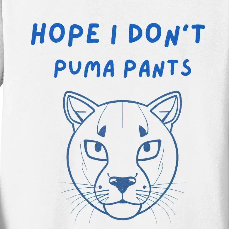 Hope I Dont Pants Funny Cat Pun Kids Long Sleeve Shirt