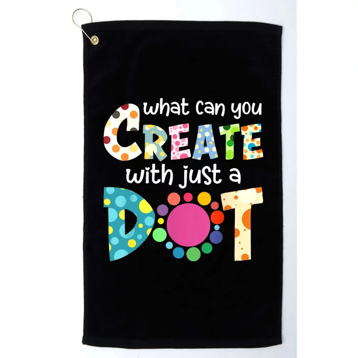 Happy International Dot Day Colorful Polka Dot Kids Dot Day Platinum Collection Golf Towel