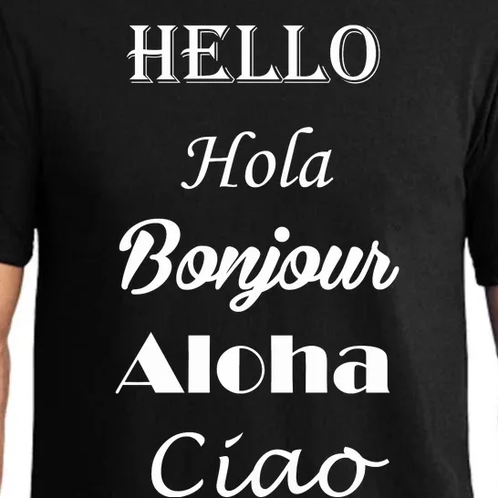 Hello In Different Languages Pajama Set