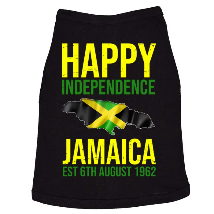 Happy Independence Day Jamaica 1962 Proud Jamaican Doggie Tank