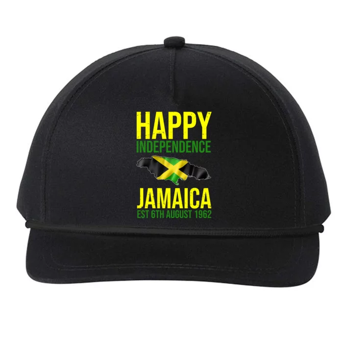 Happy Independence Day Jamaica 1962 Proud Jamaican Snapback Five-Panel Rope Hat