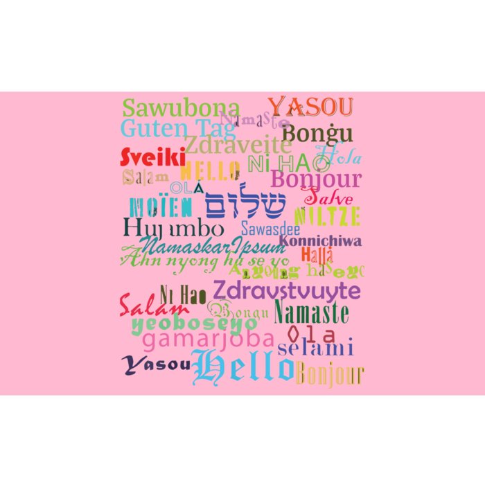 Hello In Different Languages Bumper Sticker