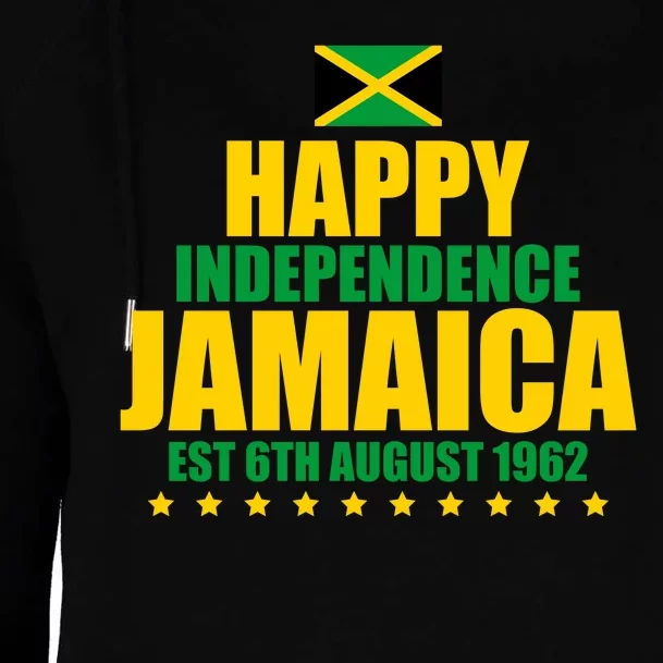 Happy Independence Day Jamaica Est 6th August 1962 Womens Funnel Neck Pullover Hood