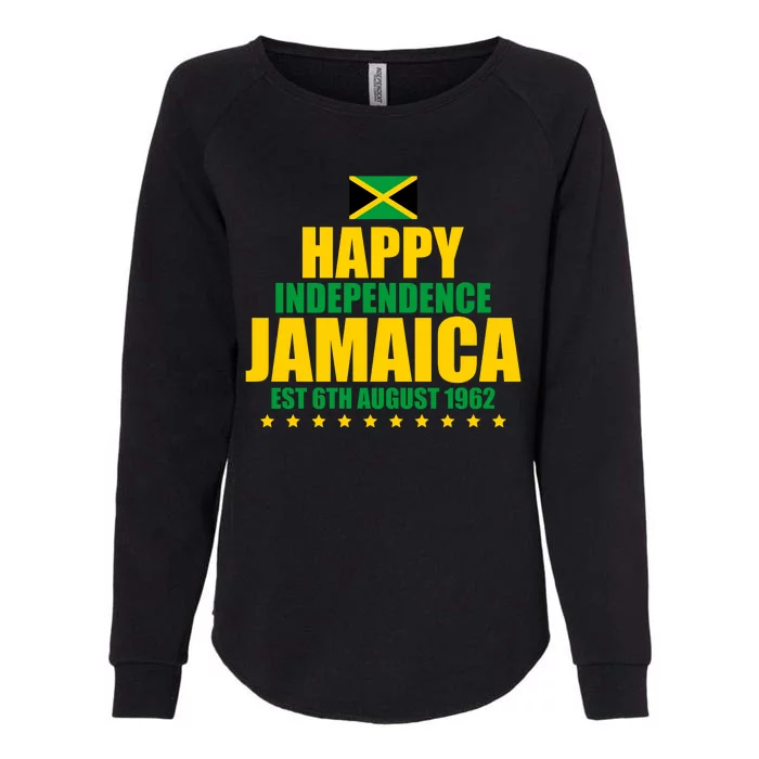 Happy Independence Day Jamaica Est 6th August 1962 Womens California Wash Sweatshirt