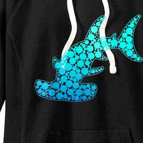 Happy International Dot Day Hammerhead Dots Shark Women's Fleece Hoodie