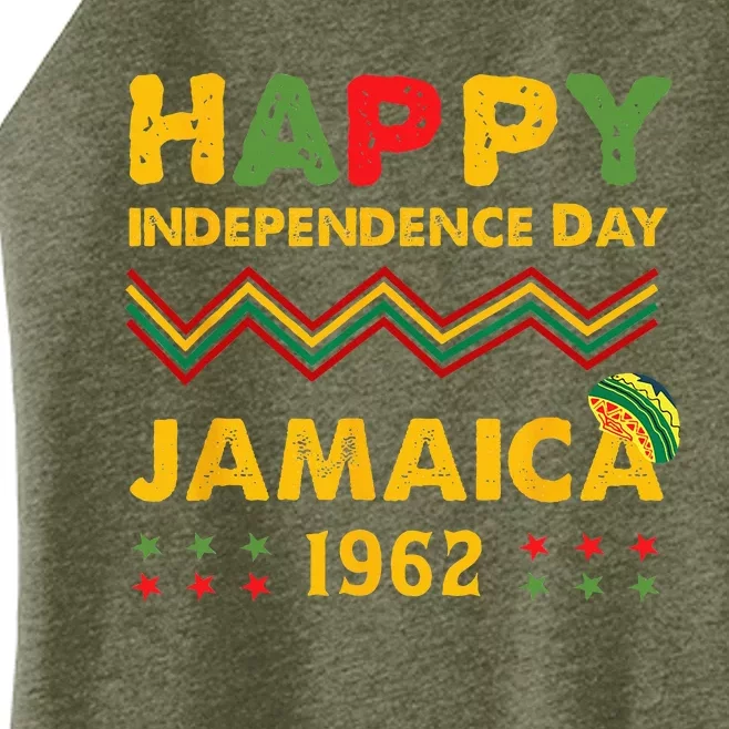 Happy Independence Day Jamaica 1962 Jamaican Pride Reggae Women’s Perfect Tri Rocker Tank