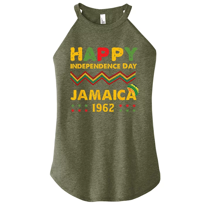 Happy Independence Day Jamaica 1962 Jamaican Pride Reggae Women’s Perfect Tri Rocker Tank