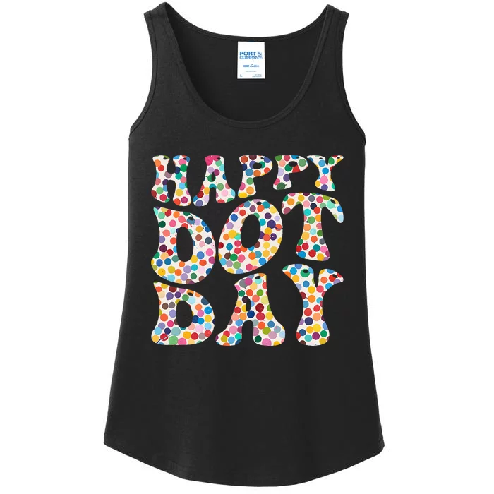 Happy International Dot Day Colorful Polka Dot Groovy Ladies Essential Tank