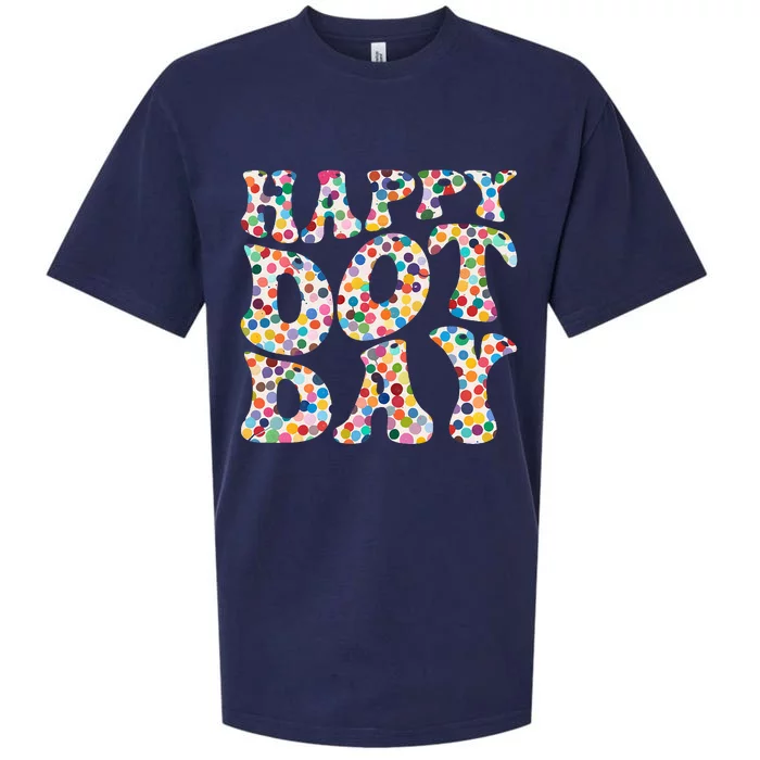 Happy International Dot Day Colorful Polka Dot Groovy Sueded Cloud Jersey T-Shirt