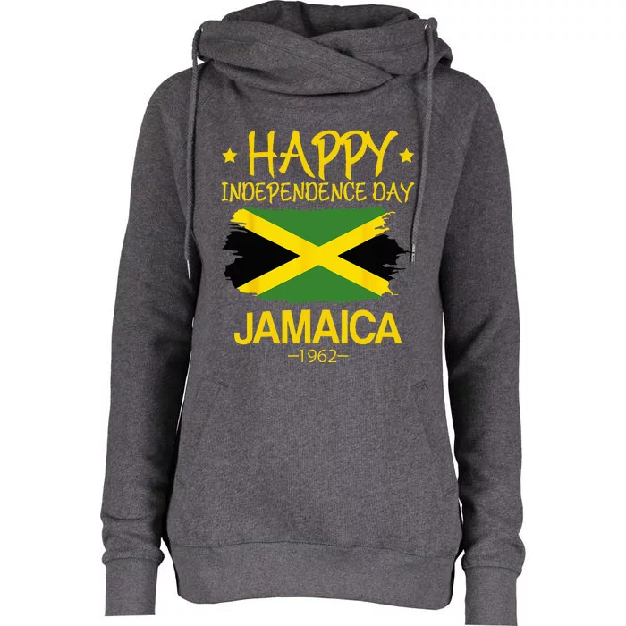 Happy Independence Day Jamaica 1962 Proud Jamaican Womens Funnel Neck Pullover Hood