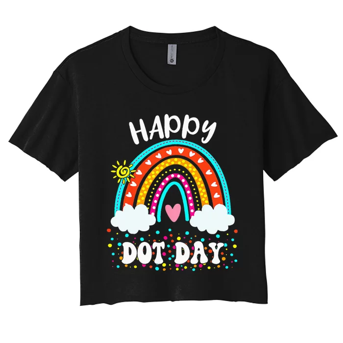 Happy International Dot Day Colorful Women's Crop Top Tee