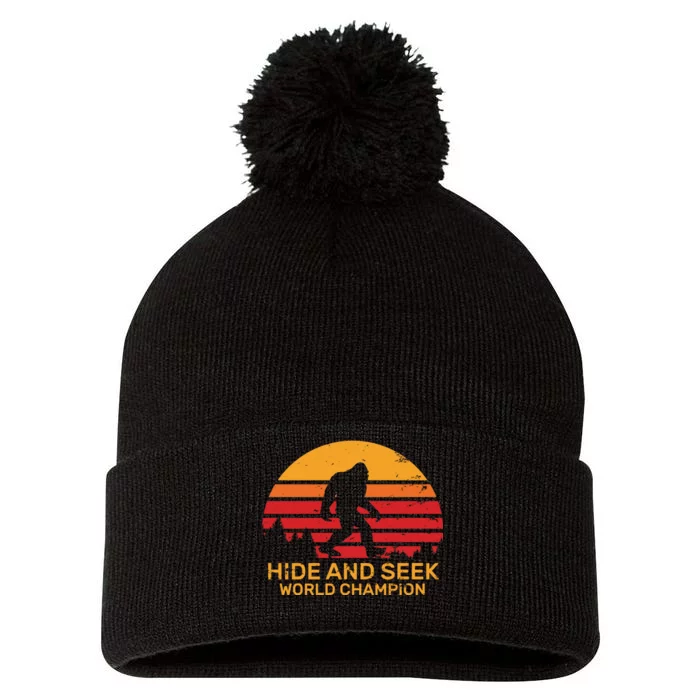 Hide And Seek World Champion Bigfoot Is Real Pom Pom 12in Knit Beanie