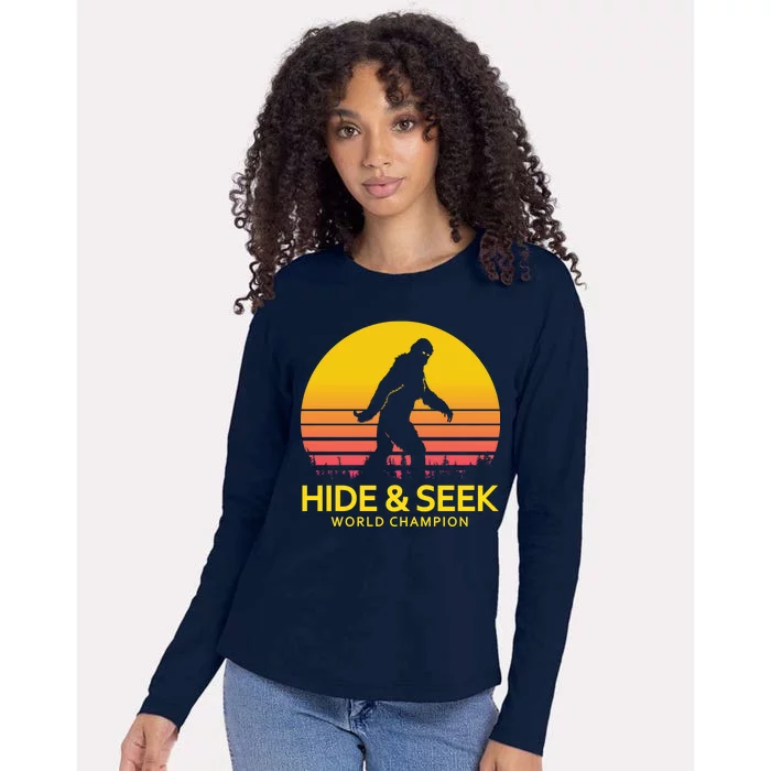 Hide and Seek World Champion Sasquatch Womens Cotton Relaxed Long Sleeve T-Shirt