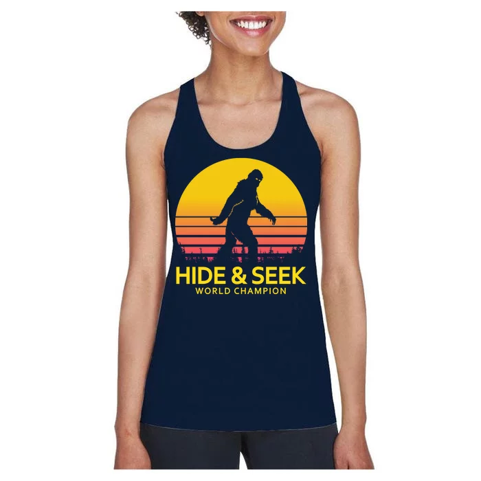 Hide and Seek World Champion Sasquatch Women's Racerback Tank