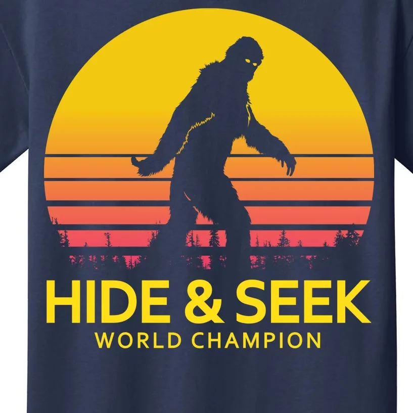 Hide and Seek World Champion Sasquatch Kids T-Shirt