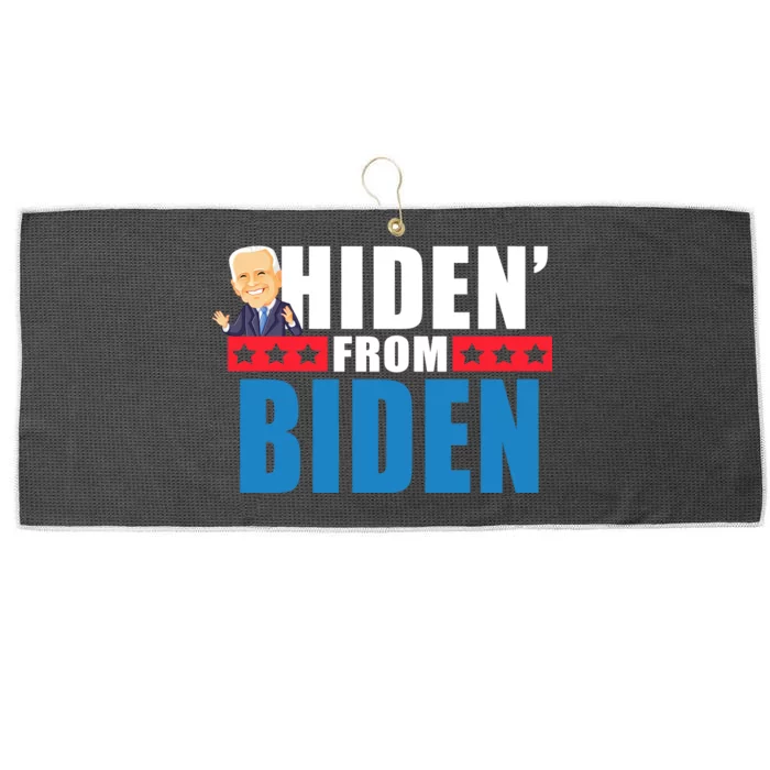 Hiden' From Biden Pro Trump Large Microfiber Waffle Golf Towel