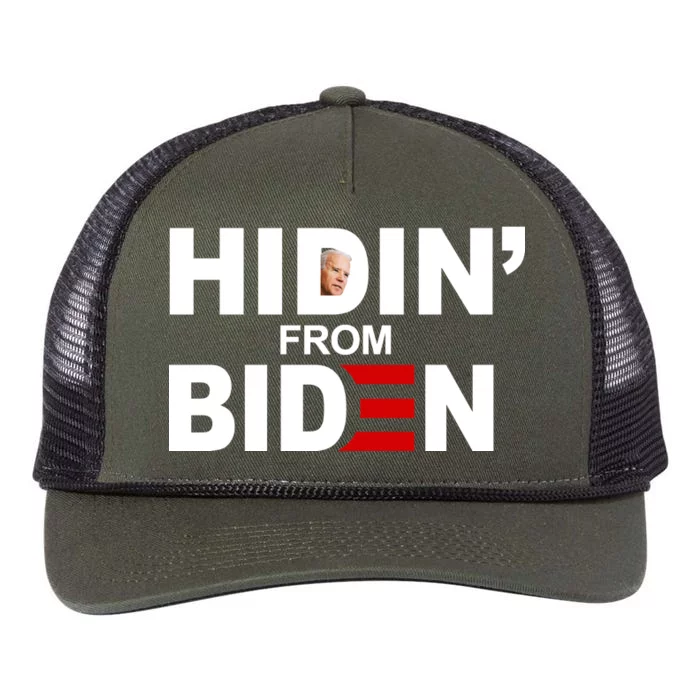 Hidin' From Biden Retro Rope Trucker Hat Cap