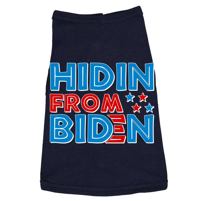 Hidin From Biden Pro Trump Funny Doggie Tank