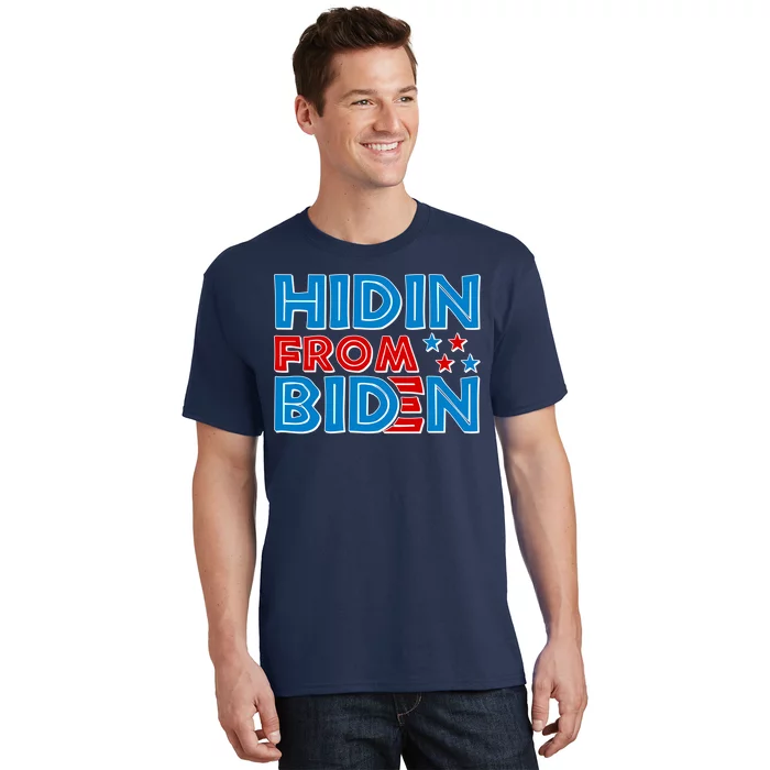 Hidin From Biden Pro Trump Funny T-Shirt