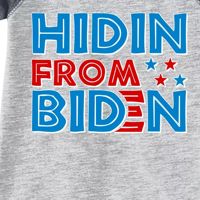 Hidin From Biden Pro Trump Funny Infant Baby Jersey Bodysuit